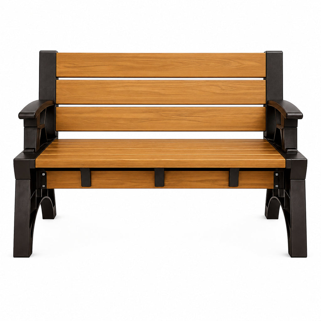Bench-to-Table Modern Outdoor Patio Furniture Stool Chairs - Supports Up To 1400 lbs