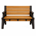 Bench-to-Table Modern Outdoor Patio Furniture Stool Chairs - Supports Up To 1400 lbs