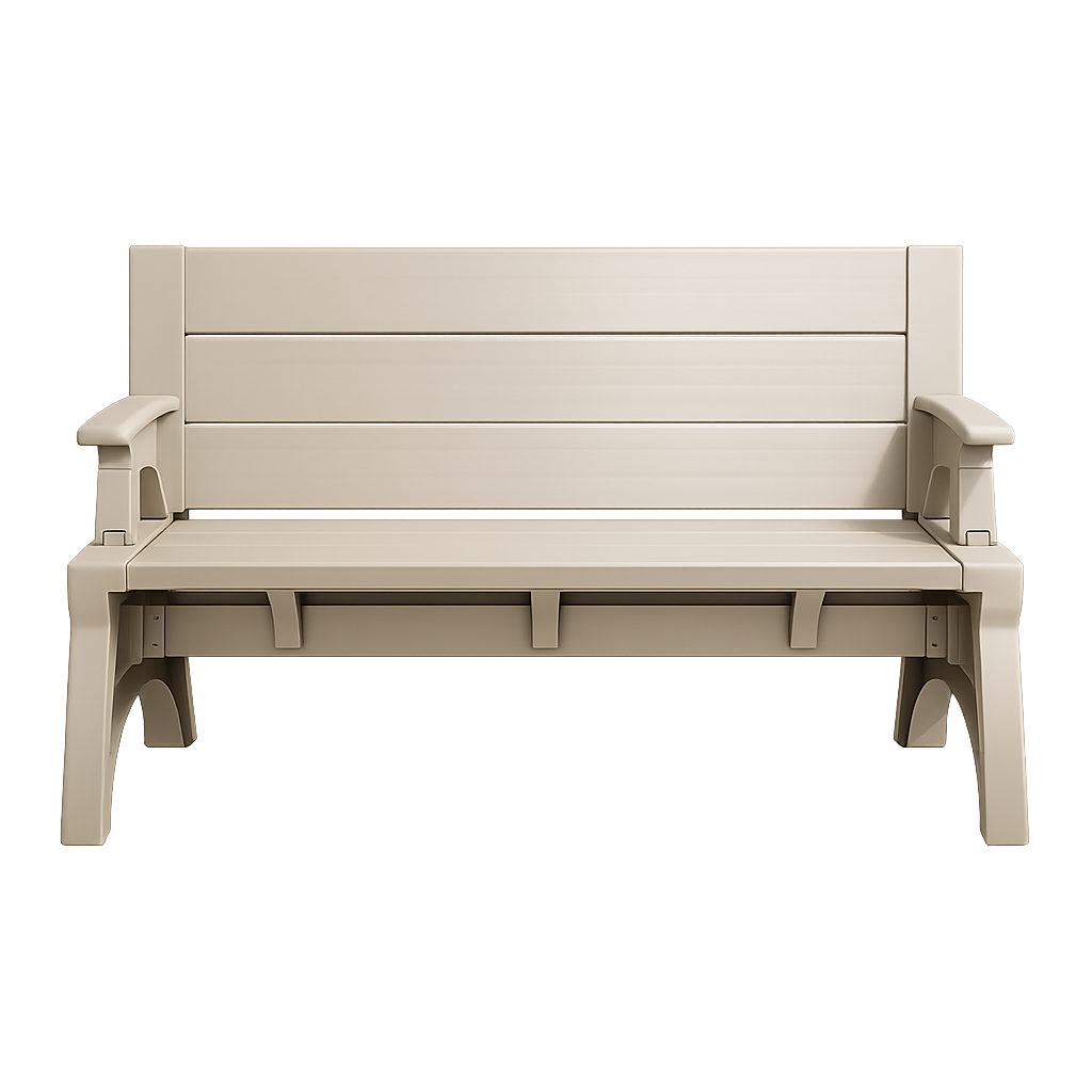 Bench-to-Table Modern Outdoor Patio Furniture Stool Chairs - Supports Up To 1400 lbs