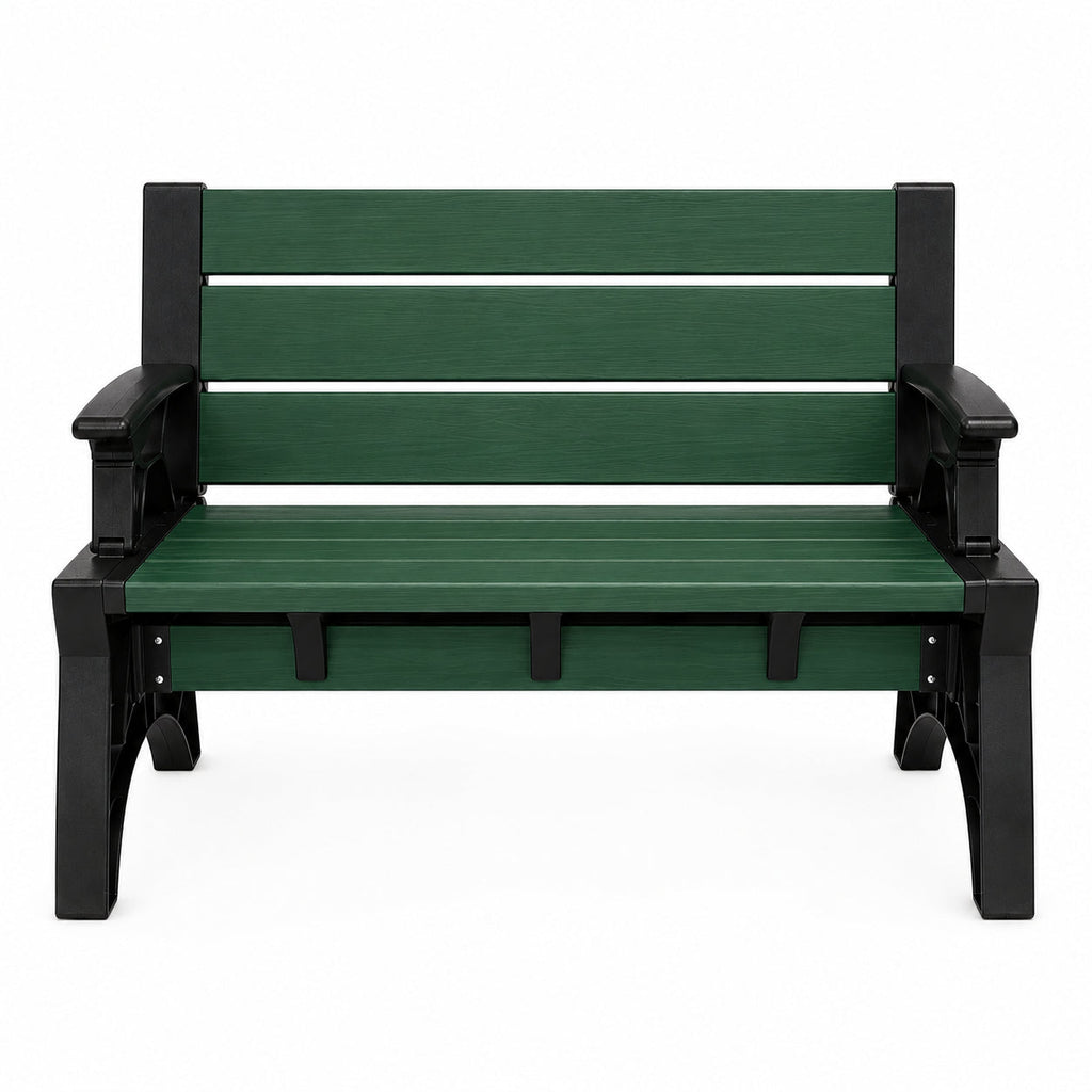 Bench-to-Table Modern Outdoor Patio Furniture Stool Chairs - Supports Up To 1400 lbs